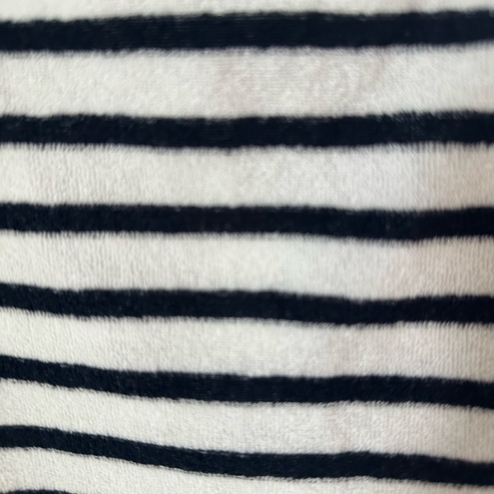 NWT J.Jill Navy/White Stripe Terry Pullover w Kangaroo Pocket SZ S - Super Cute! - Picture 6 of 9